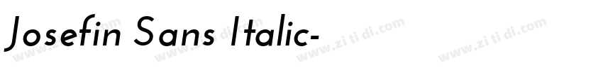 Josefin Sans Italic字体转换